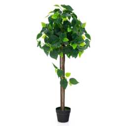 COSTWAY Artificial Hydrangea Tree Fake Potted Silk Tree Green One Size