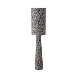ValueLights Bertie Leopard Print Full Fabric Midi Floor Lamp Brown