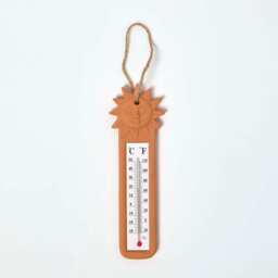 Homescapes Outdoor Thermometer with Orange Sun Design