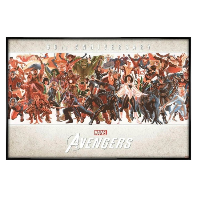 Gloss Black Framed Avengers Line Up (By Alex Ross) Maxi Poster Framed Poster