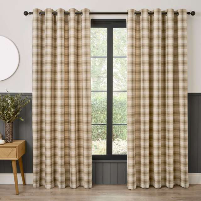 Curtina Everett Eyelet Curtains Natural