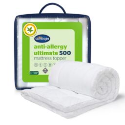 Silentnight Anti-Allergy Ultimate Mattress Topper 500, 5cm Thick White 1