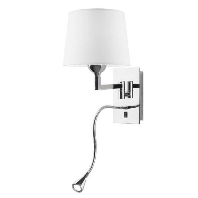 Oxford LED 2 Light Indoor Wall Light Chrome with Reading, E27 - Special Offer
