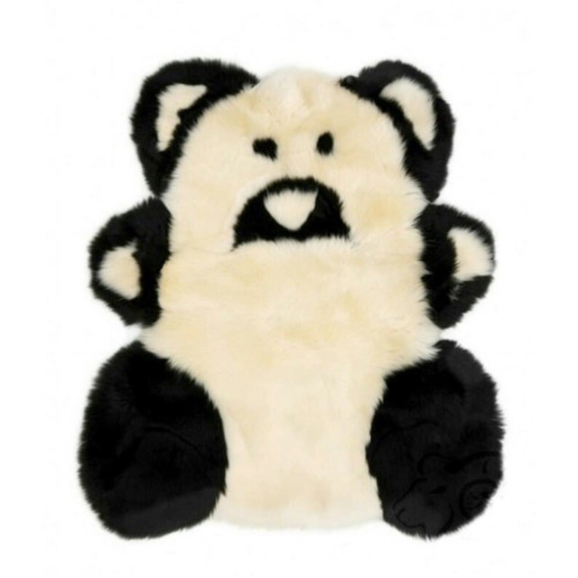 Eastern Counties Leather Sheepskin Teddy Bear Rug - Black - One Size