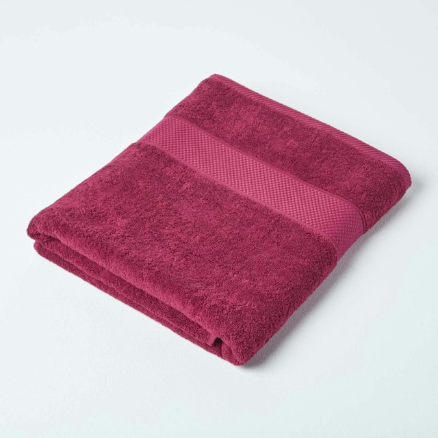 Homescapes Turkish Cotton Bath Sheet - Burgundy Red Bath sheet