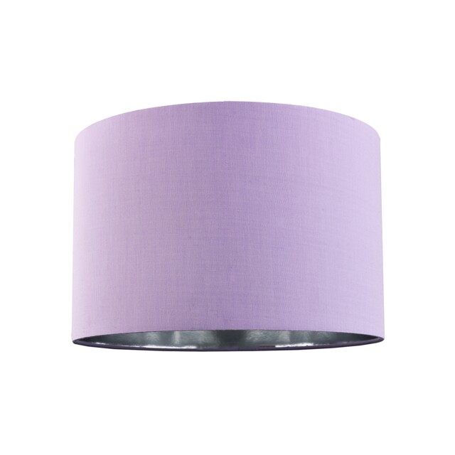 "Contemporary Lilac Cotton 10"" Table/Pendant Lampshade with Shiny Silver Inner Purple Lilac 1"