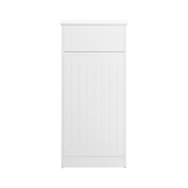 SoBuy Bathroom Cabinet with Laundry Basket and Drawer, White, 15.7x35.4x15.0 inches, 18.6 kg - BZR110-W