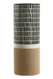 Orsina Large Striped Vase, Ceramic Vase For Indoor Plants, Elevate Home with large Floral Vase for Living Room