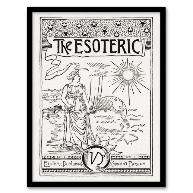 Hiram Erastus Butler Framed Wall Art Print The Esoteric Journal Cover Home Décor