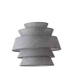 ValueLights Valerie 5 Tier Grey Linen Ceiling Shade
