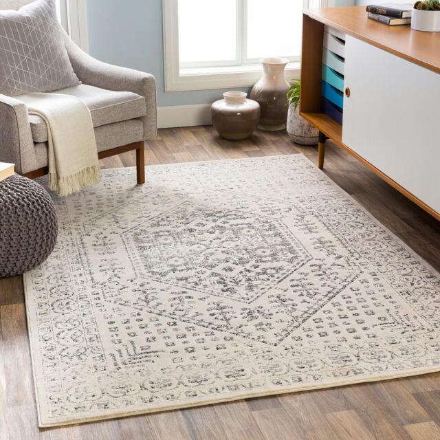 LIVABLISS City-Vintage Traditional Boho Rug 160 x 220 cm Grey Beige