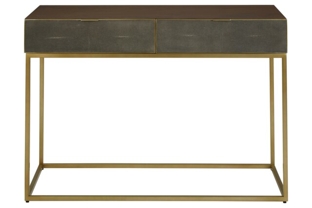Understated Luxurious Console Table, Modern Design Sofa Table, Functional Hallway Table For Livingroom Gold