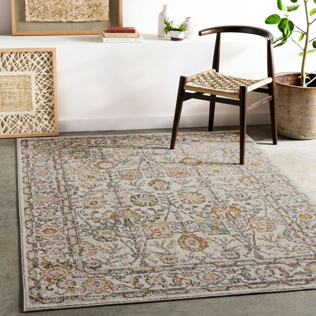 LIVABLISS Ankara-Vintage Traditional Boho Rug 160 x 213 cm Pink Grey