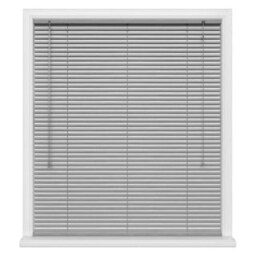 150cm Silver Aluminium Venetian Blinds 152cm Drop (25mm Slats) Silver Silver