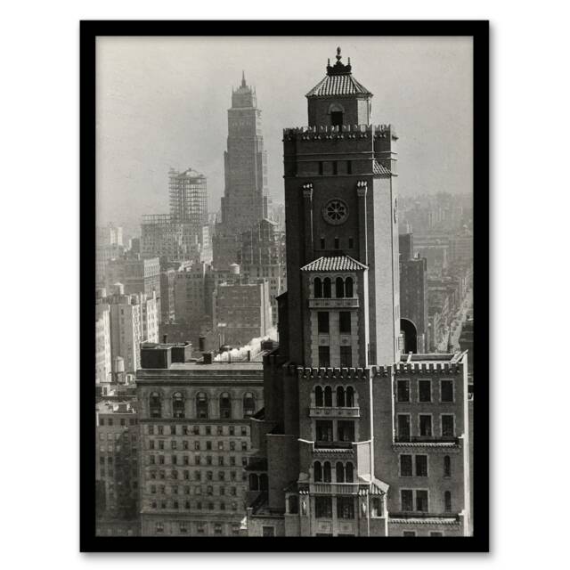 Alfred Stieglitz New York City Cityscape Photograph Framed Wall Art Print A4