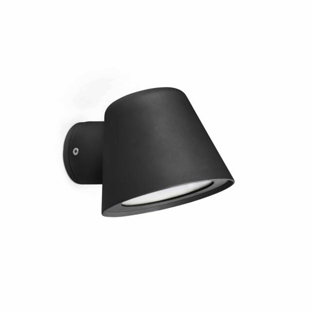 Gina 1 Light Outdoor Wall Light Black IP44, GU10