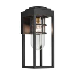 Kichler Hone Medium Outdoor Wall Lantern Classic Textured Black IP44 1x E27