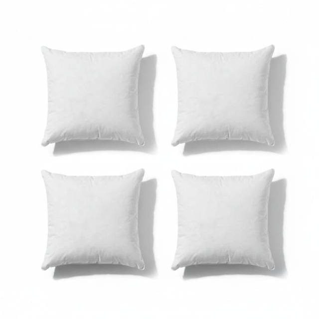MHG Living Corovin Cushion Inner Pads Pack 4 Hypoallergenic Supportive Cushion Filling -White