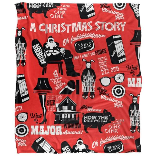 A Christmas Story All-Over Print Blanket - Multicoloured - One Size