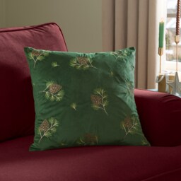 Furn Winter Pines Faux Fur Cushion