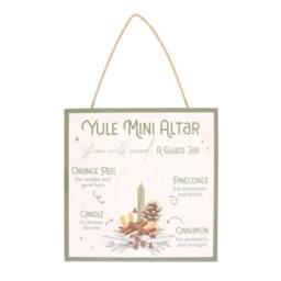 Something Different Yule Altar MDF Hanging Sign - Pink/Grey - One Size
