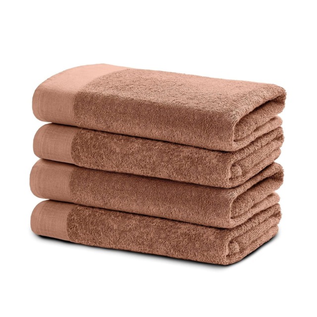 Groundlevel Luxe Collection 4 Piece Egyptian Bath Sheet Set Luxuriously Soft Brown