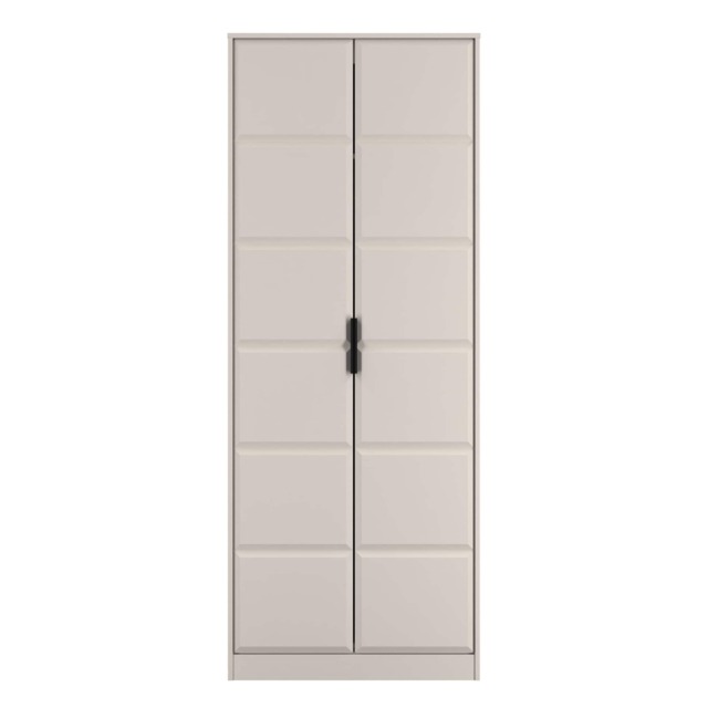 Seattle Tall Double Wardrobe in Kashmir Matt (Ready Assembled) Cream Kashmir Matt
