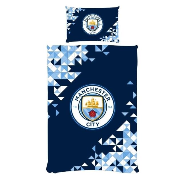 Manchester City FC Particle Single Duvet Cover Blue Single