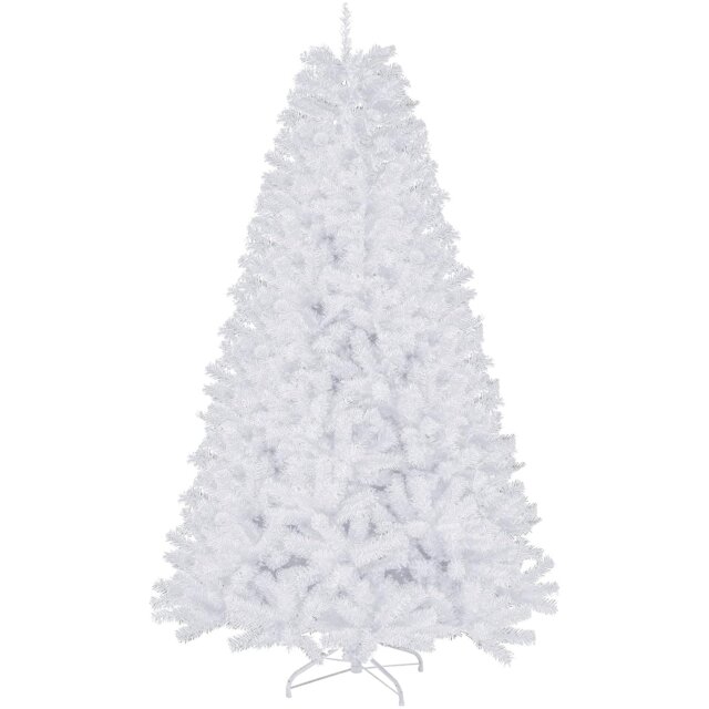 5Ft White Christmas Tree Branch Tips Xmas Bushy Pine Artificial Stand