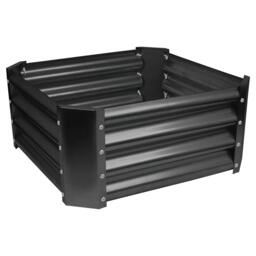 Harbour Housewares Raised Garden Bed - Anthracite Square Bottomless Metal Raised Bed Galvanised Steel Planter Box 60 x 60cm