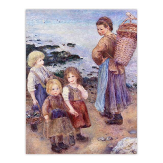 "Mussel Fishers at Berneval Renoir Vintage Wall Art Poster Print 12X16"""