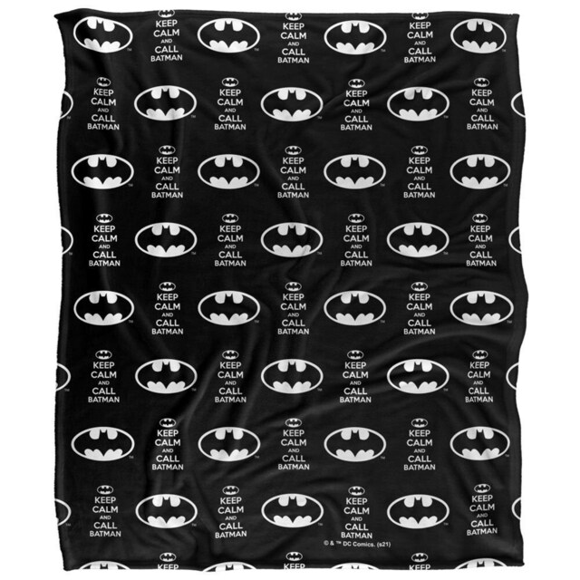 Batman Keep Calm And Call Batman Blanket - Multicoloured - One Size