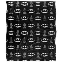 Batman Keep Calm And Call Batman Blanket - Multicoloured - One Size