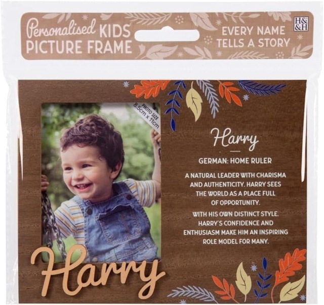 History & Heraldry Pre-Personalised Kids Wooden Picture Frame - Harry
