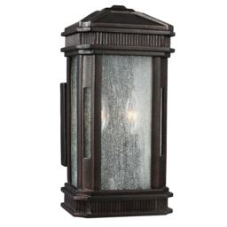 Federal 2 Light Outdoor Small Wall Lantern Light Bronze IP44, E14