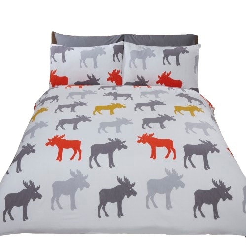 Moose Cotton Bed Cover Duvet Cover Set Multi King 1