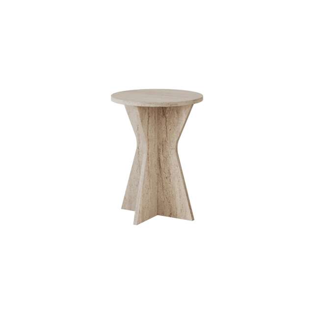 Decortie Lisa Round Side Table 40x52cm Travertine