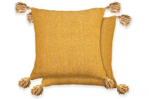 Hartley Cushion Cover 43cm x 43cm Ochre Yellow Yellow
