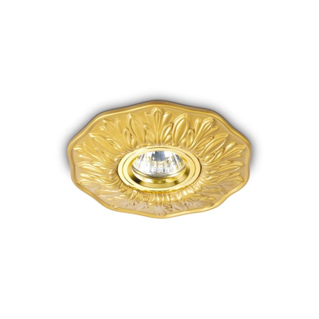 Polka 1 Light Recessed Spotlight Brass, GU10
