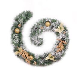 Best Artificial 6ft Frosted Gold Christmas Garland