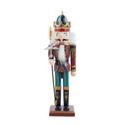 Living and Home Wooden Nutcracker Soldier Figurine Christmas Ornament