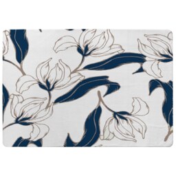 White Flowers Designer Rug Multi