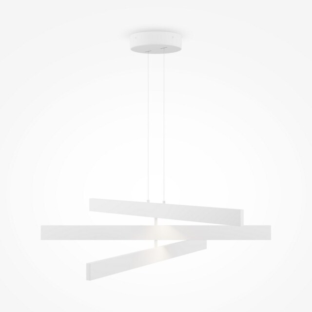 Maytoni Origami Modern 3 Light Integrated LED Pendant Ceiling Light White 4000K
