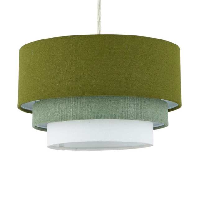 Gabi - Sage Green Ombre Linen 3 Tier Ceiling Light Shade