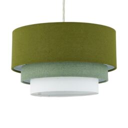 Gabi - Sage Green Ombre Linen 3 Tier Ceiling Light Shade