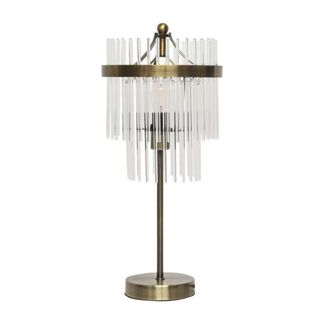 Georgia - Antique Brass with Glass Rods Table Lamp
