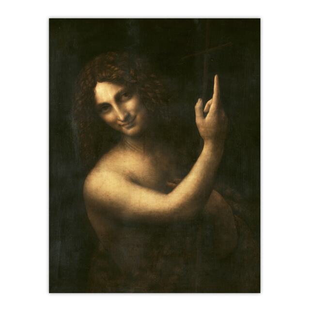 "Saint John the Baptist da Vinci Vintage Huge Wall Art Poster Print 24X32"""