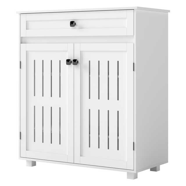 Levede Shoe Cabinet 4-Tier Door Entryway Storage Rack Organizer Cupboard White