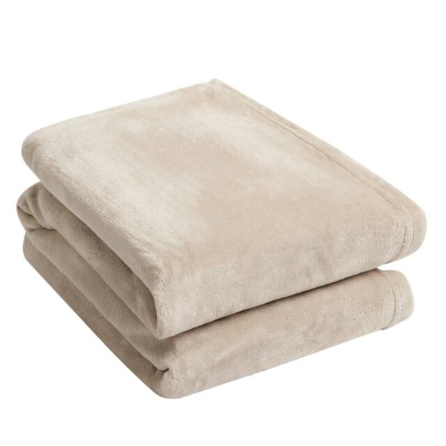OHS Ultra Soft Blanket Warm Flannel Fleece, 120x150cm - Mink