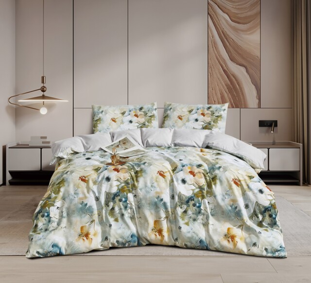 Ezysleep Clara Floral Printed Duvet Set - Duvet Cover And Matching Pillowcases Multi